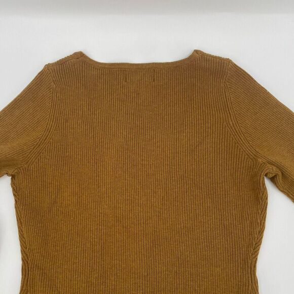 Modern Citizen Womens Dress XL Tan Ribbed Knit Shari Cardigan Long Sleeve Midi - Picture 5 of 12